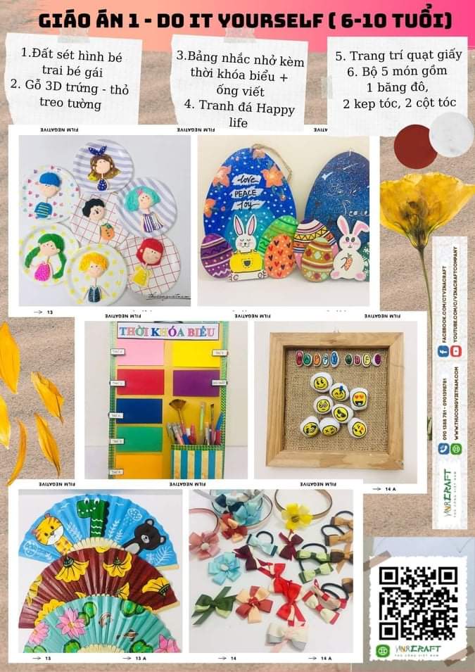 combo 6 bộ kit dành cho bé 6-10 tuổi ( giáo án 1 )